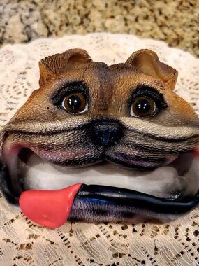 L@@K Unique Funny Dog Face Business Card Holder or Clip Holder